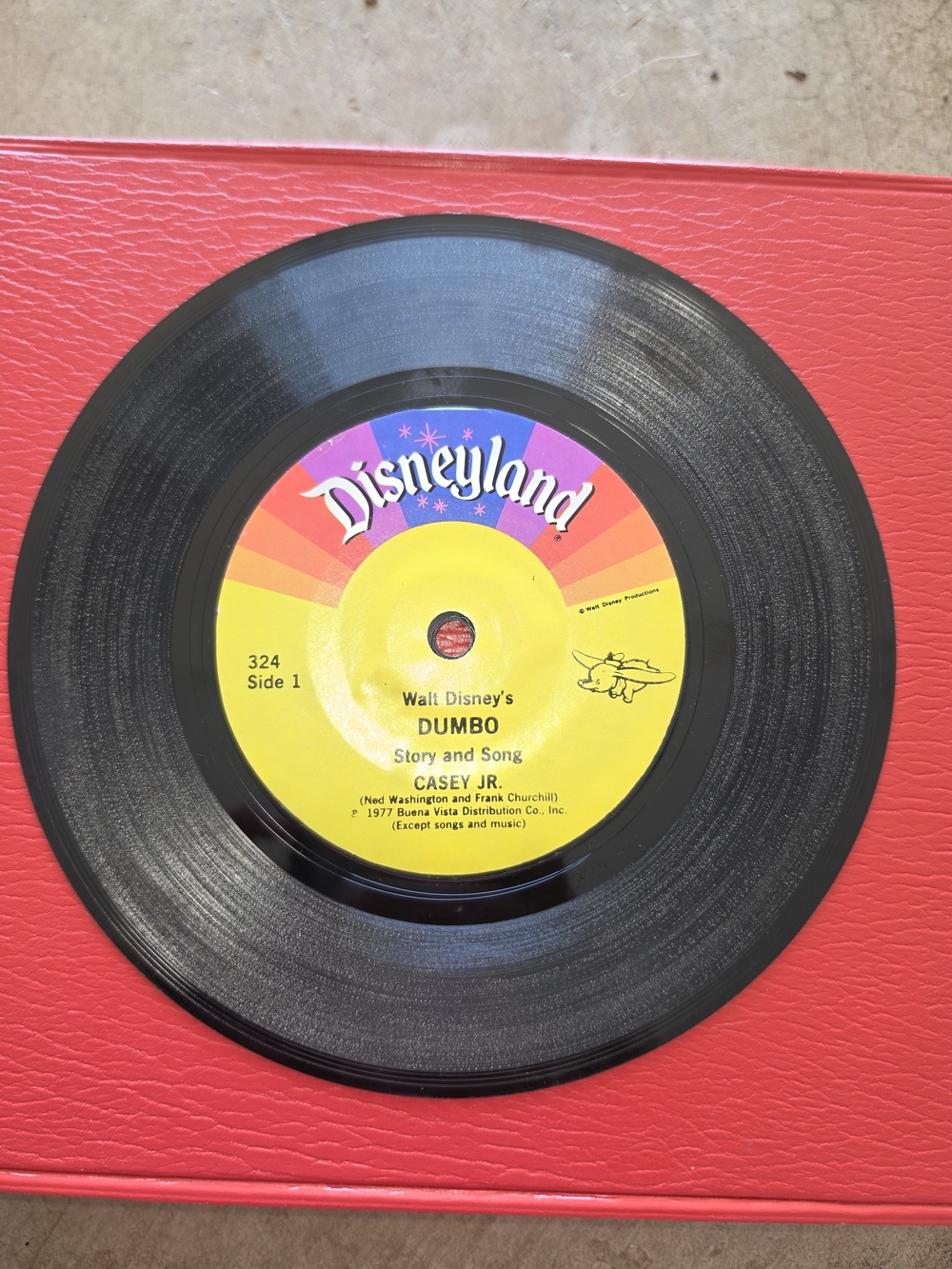 Vintage Disney Dumbo 45 RPM Record
